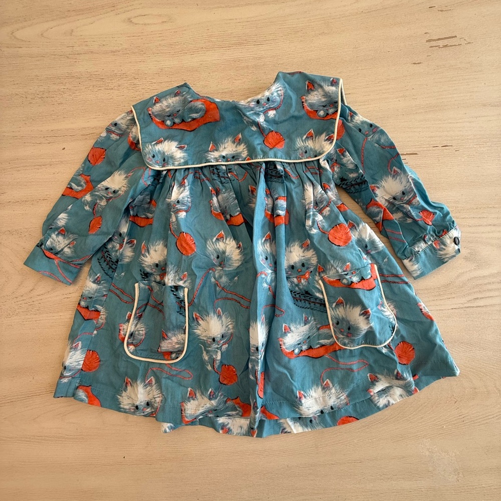 Morley Teal and Coral Patterned Dress